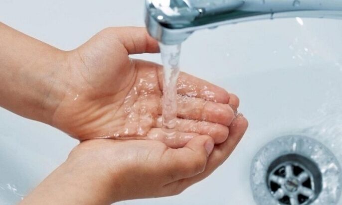 Hand washing to prevent parasite infestation